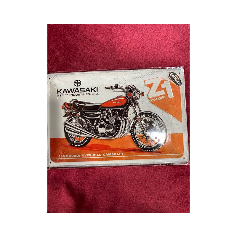 30 x 20 cm KAWASAKI Z1 la légende idée Cadeau Métal Design Retro Décoration