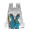 Scoop AVATAR NA'VI Jake Sully et Neytiri visitent la Cathédrale Notre-Dame de Reims