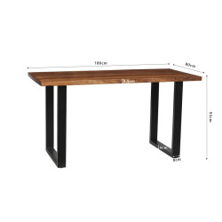 MANGE DEBOUT Nicola table de comptoir SPECIAL TABOURET largeur 180 cm plateau 100% BOIS véritable de Mangolia