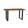 MANGE DEBOUT Nicola table de comptoir SPECIAL TABOURET largeur 180 cm plateau 100% BOIS véritable de Mangolia