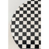 Drapeau à damier, échec et mat, table d'appoint Domero Chess noir blanc Ø25cm