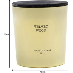 VELVET WOOD BOUGIE 3 mèches XL naturelle fabriqué MAINS artisanalement depuis 1889