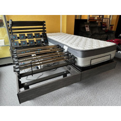 Réf PACK 4 GRAND CONFORT en 160 X 200  Pieds + sommiers 2x 80 x 200 + matelas 2 x 80 x 200